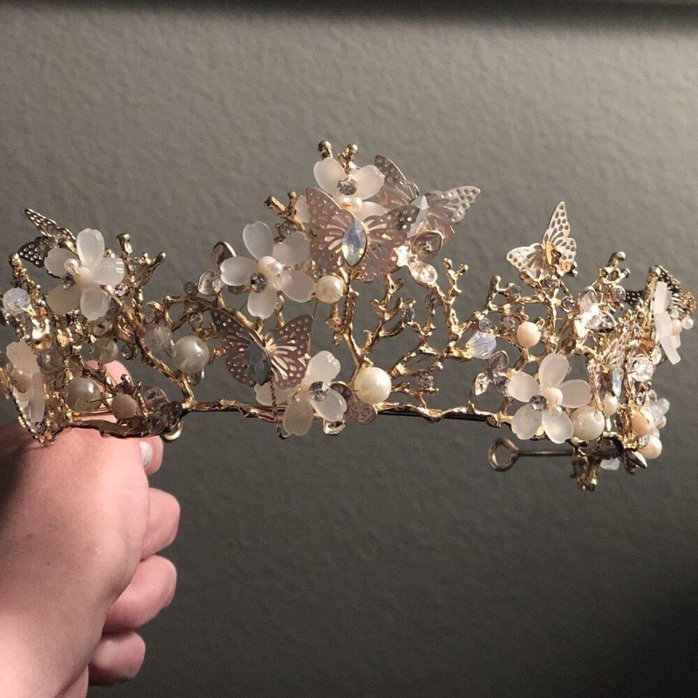 pink Crown for Wedding Bride Birthday Princess